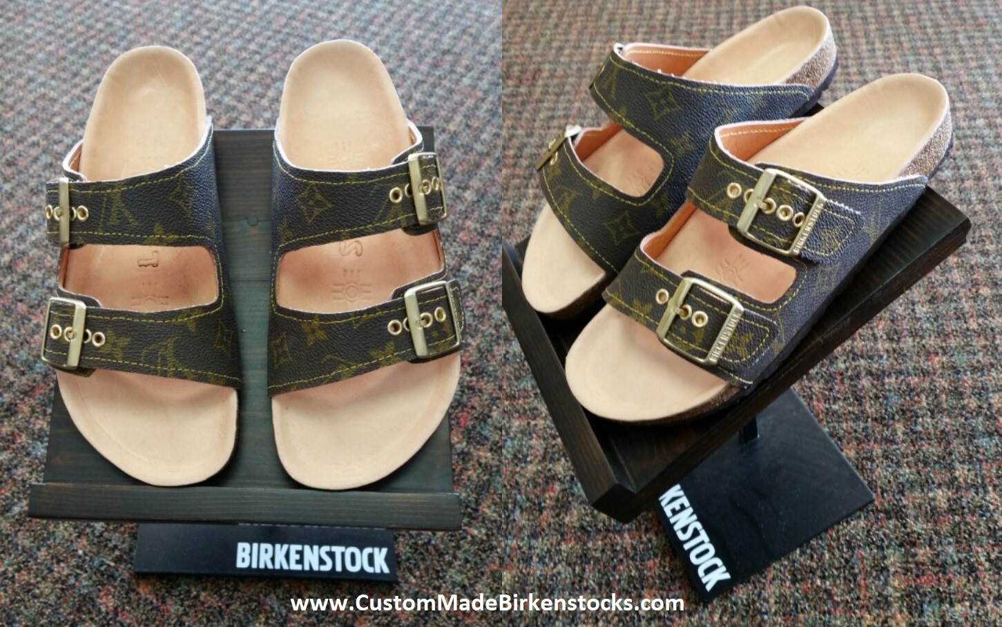Birkenstock, Shoes, Louis Vuitton Handcustom Birkenstocks